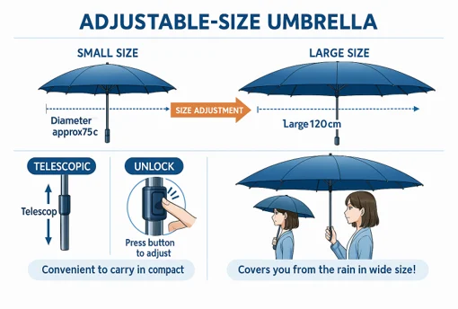 A Versatile Umbrella for All Ages, from Adults to Children