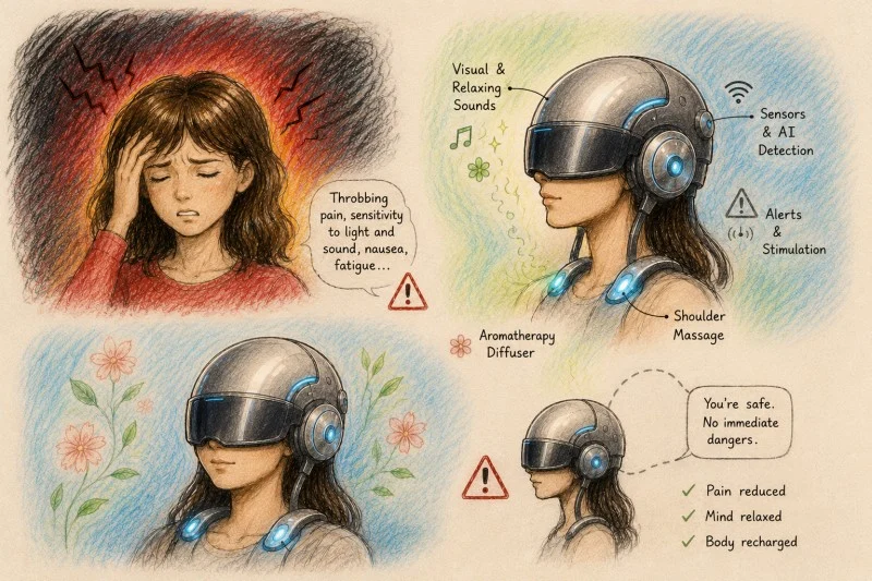 Helmet for Migraine and Stress Relief