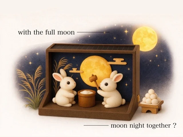 with the full moon